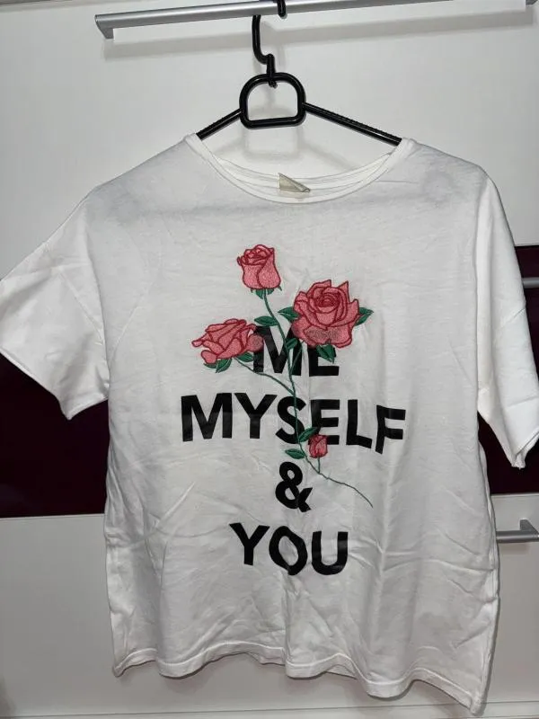 Tricou Zara XS | Alb, Normal, Mânecă scurtă, Floral & Tropical - Image 2