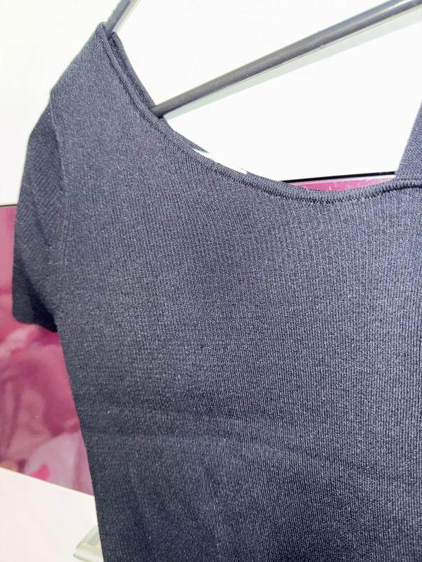 Top cropped Zara S | Negru, Cropped (Scurt), Mânecă scurtă - Image 4
