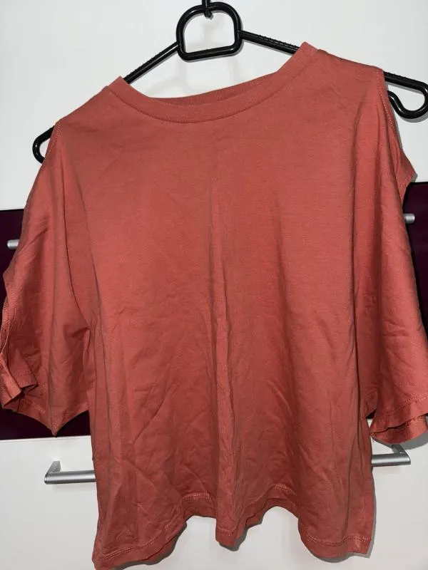 Tricou Bershka S | Cărămiziu, Normal, Mânecă scurtă - Image 2