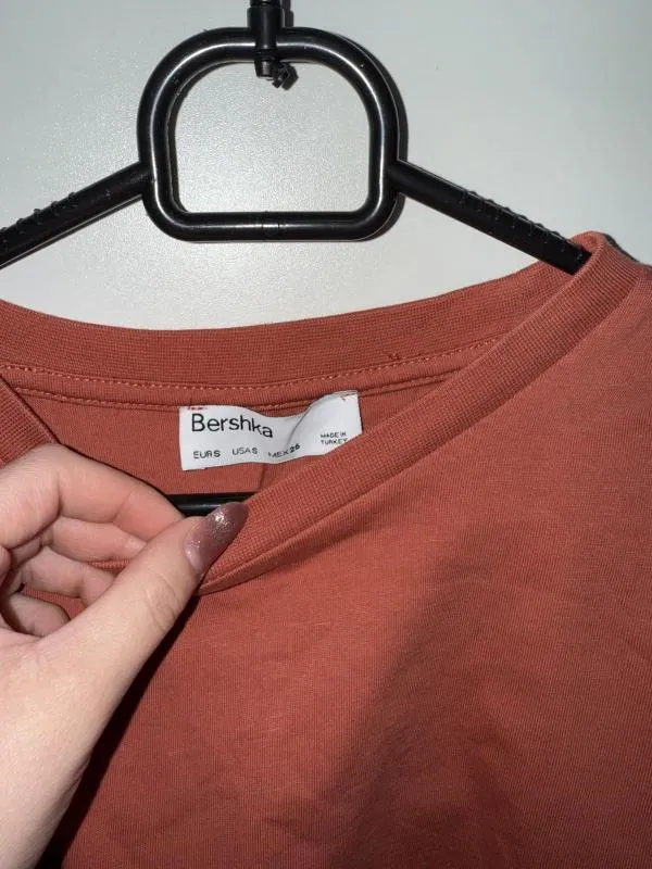 Tricou Bershka S | Cărămiziu, Normal, Mânecă scurtă - Image 3