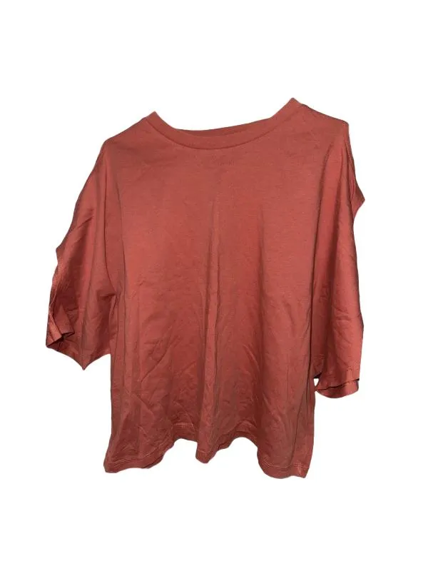 Tricou Bershka S | Cărămiziu, Normal, Mânecă scurtă