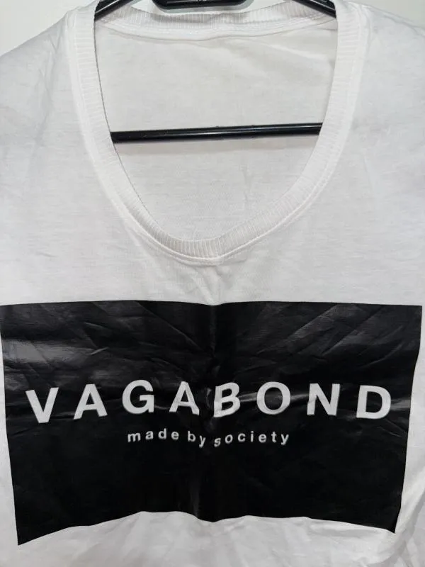 Top cropped Made By Society S | Alb, Cropped (Scurt), Mânecă scurtă, Logo - Image 4