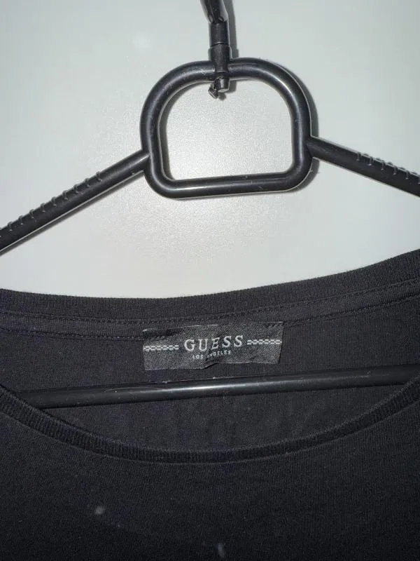 Tricou Guess S | Negru, Normal, Mânecă scurtă, Logo - Image 3