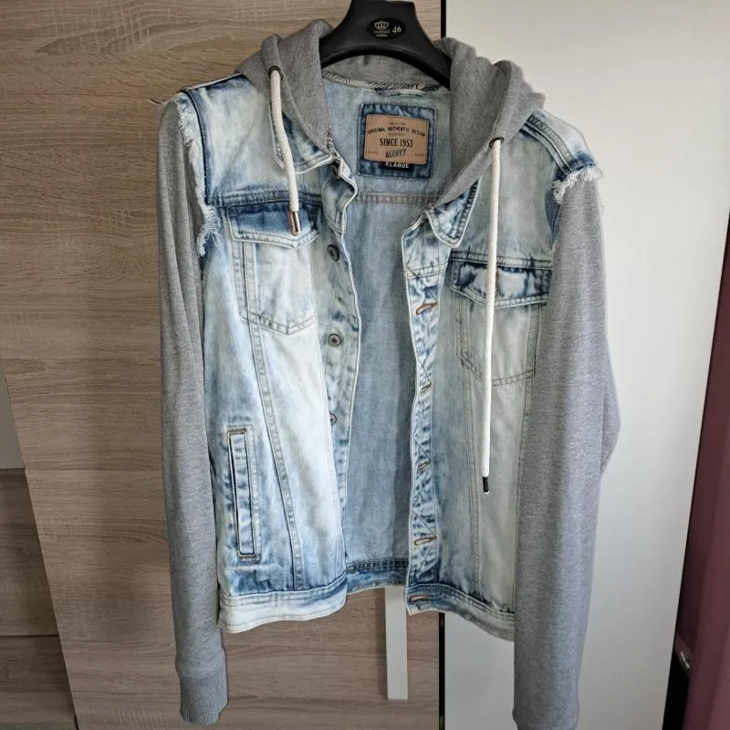 Geacă de blugi Alcott XL | Albastru, Cu glugă, Denim - Image 2
