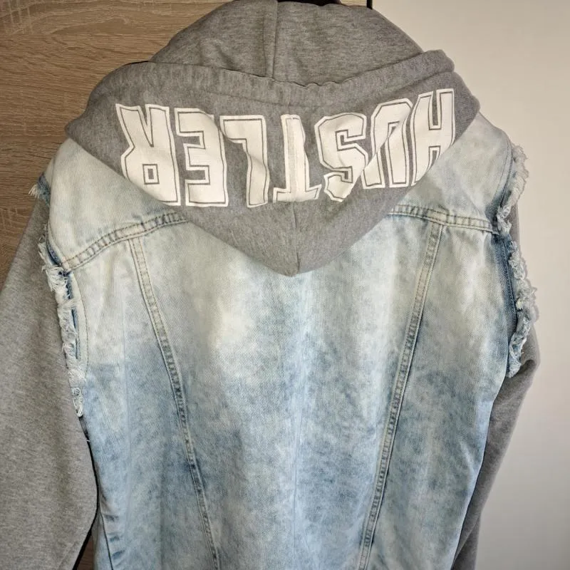 Geacă de blugi Alcott XL | Albastru, Cu glugă, Denim - Image 3