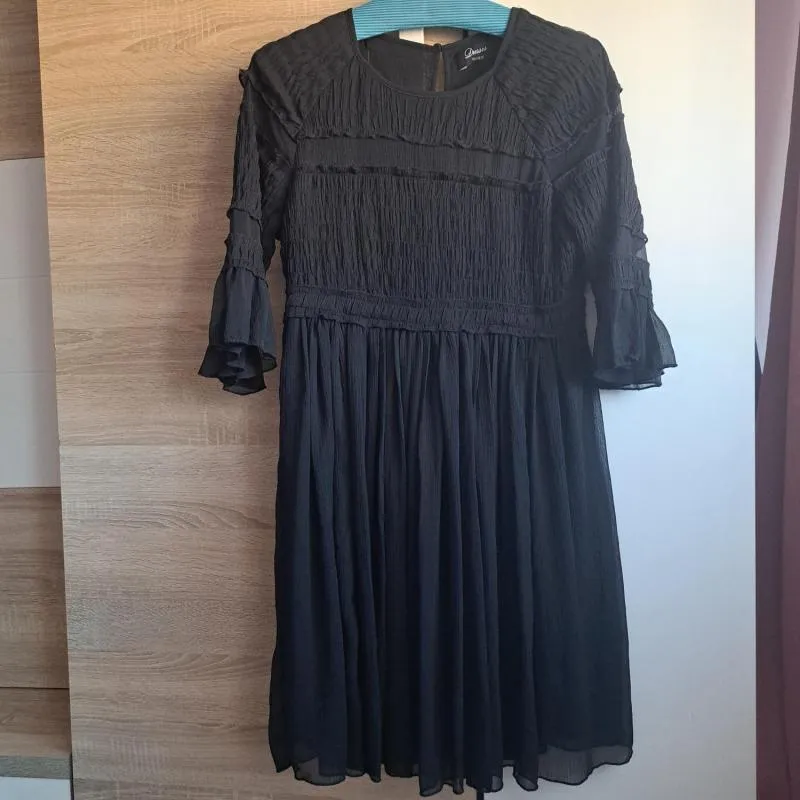 Rochie casual Yessica EU 38 | Negru, Midi, Transparent - Image 2
