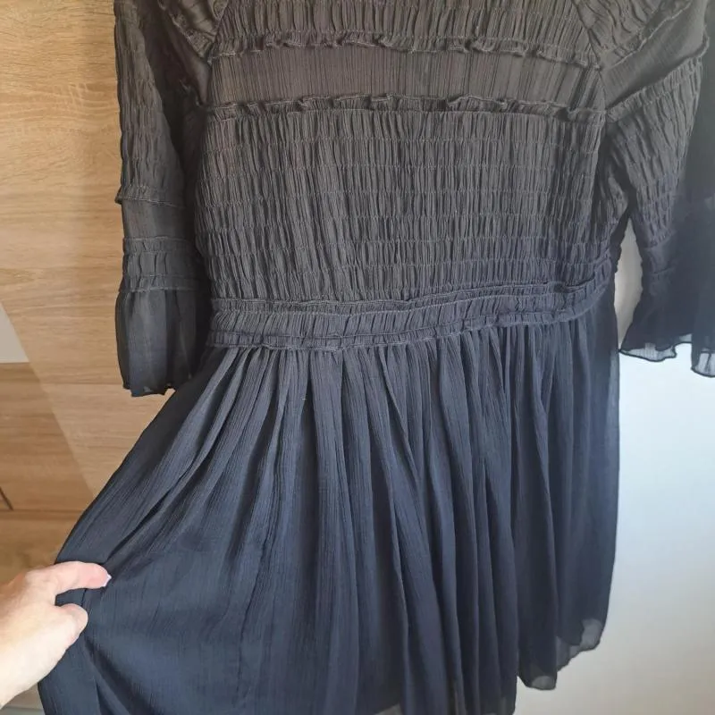 Rochie casual Yessica EU 38 | Negru, Midi, Transparent - Image 3
