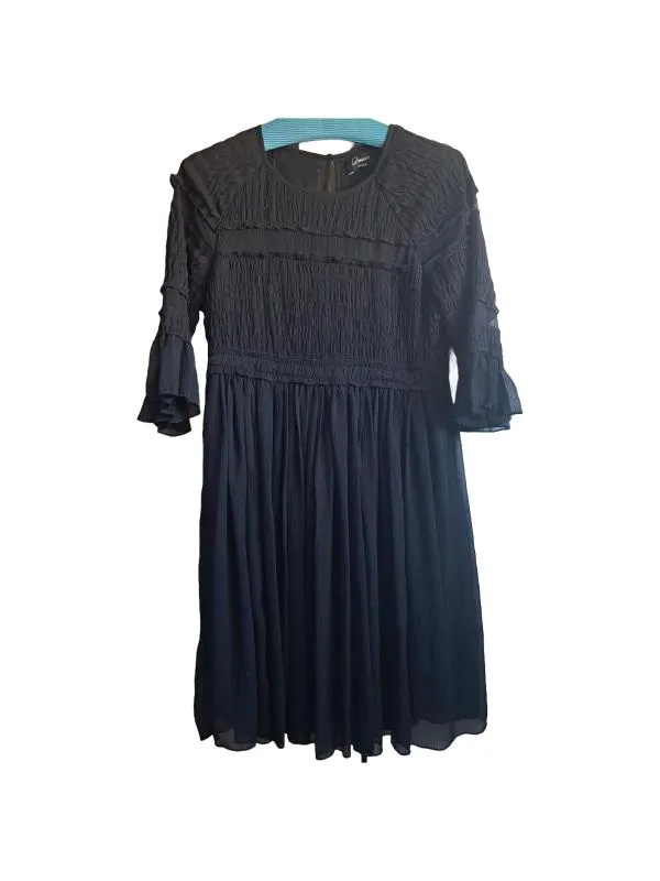 Rochie casual Yessica EU 38 | Negru, Midi, Transparent