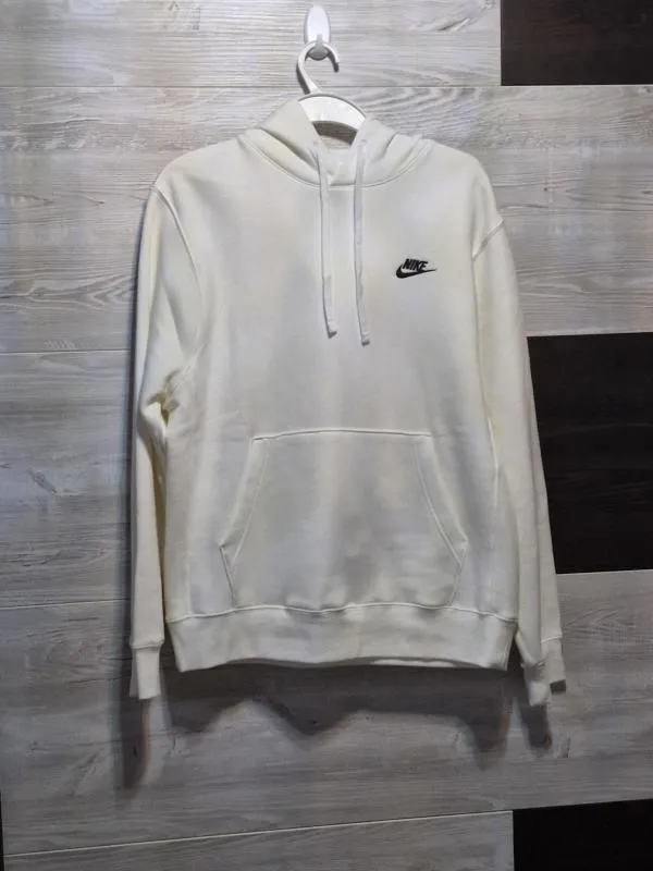 Hanorac Nike M | Alb, Mânecă lungă, Logo, Bumbac - Image 5