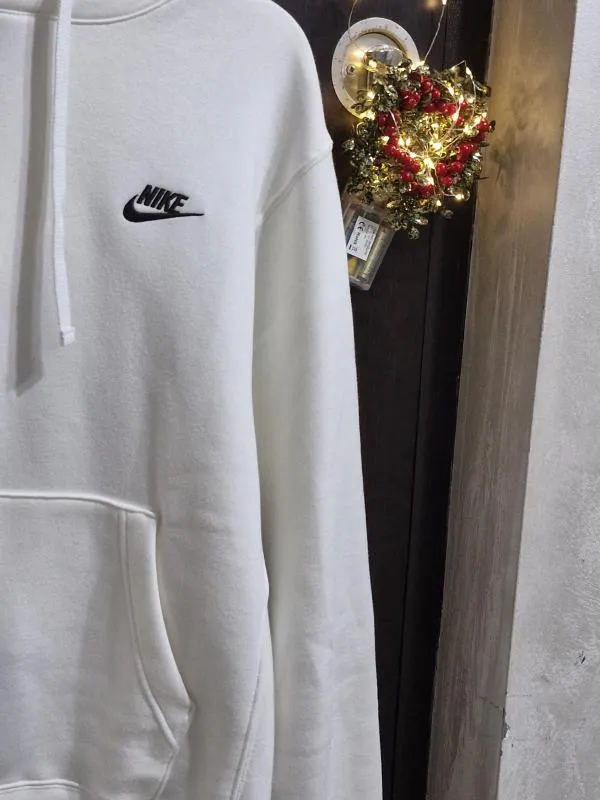 Hanorac Nike M | Alb, Mânecă lungă, Logo, Bumbac - Image 6