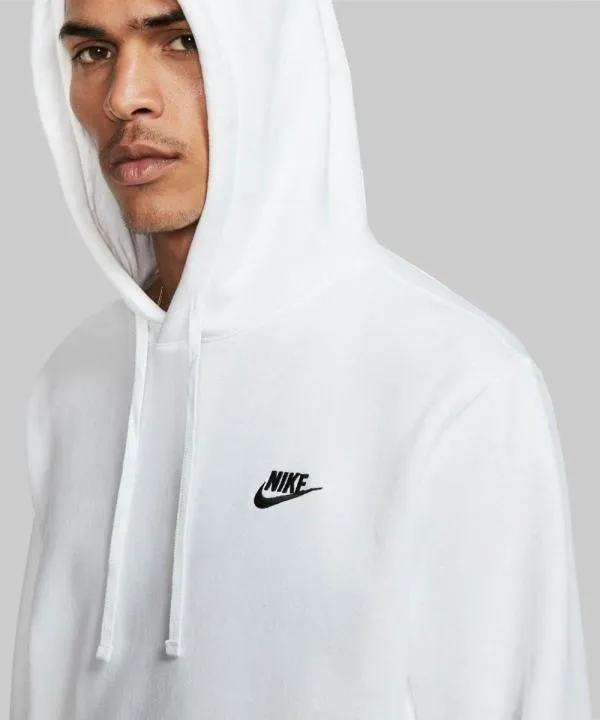 Hanorac Nike M | Alb, Mânecă lungă, Logo, Bumbac - Image 4