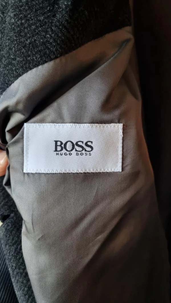 Palton de lână Hugo Boss EU 48 | Negru, Fără glugă, Lână - Image 4
