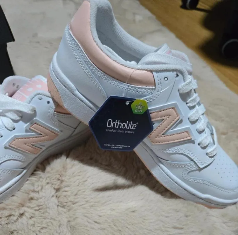 Sneakers New Balance EU 39.5 | Alb, Logo, Piele naturală - Image 4