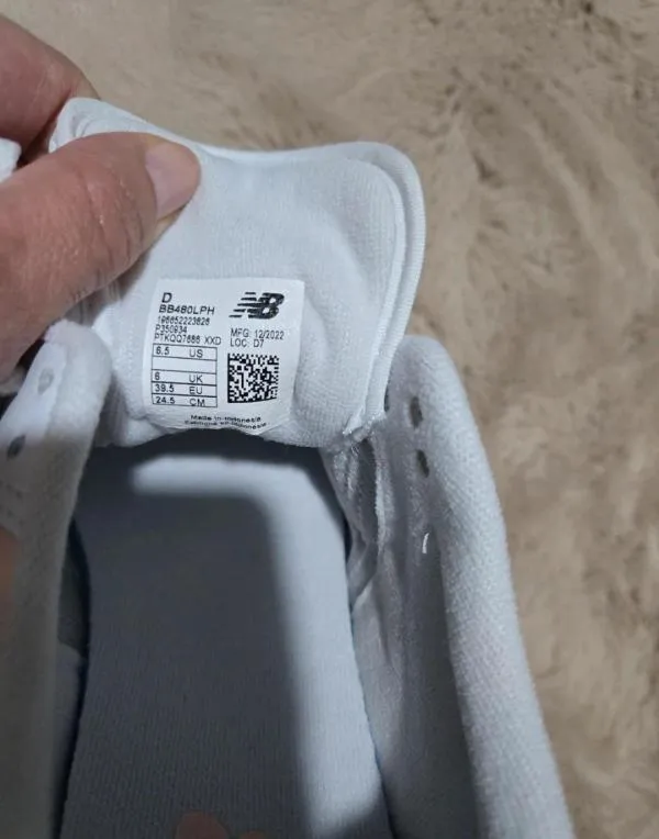 Sneakers New Balance EU 39.5 | Alb, Logo, Piele naturală - Image 9