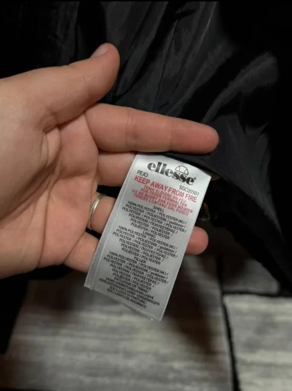 Geacă matlasată Ellesse EU 44 | Negru, Cu glugă, Logo - Image 10