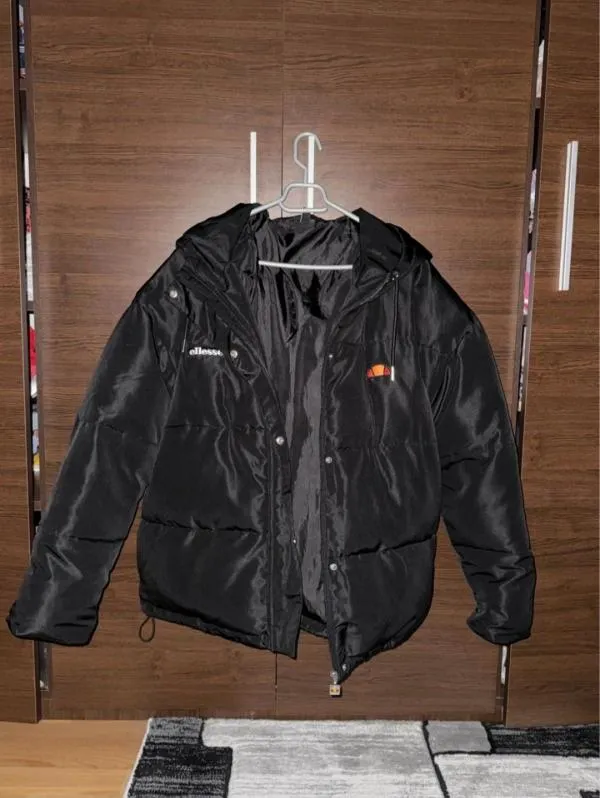 Geacă matlasată Ellesse EU 44 | Negru, Cu glugă, Logo - Image 8