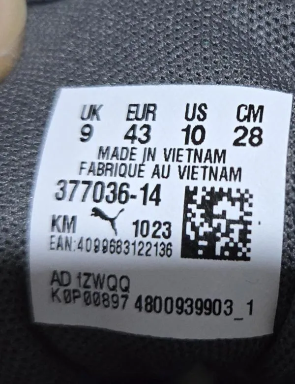 Pantofi de alergare Puma EU 43 | Gri, Logo - Image 9