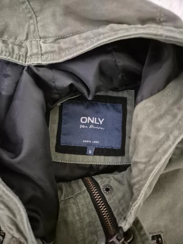 Geacă parka Only EU 38 | Khaki, Cu glugă - Image 3