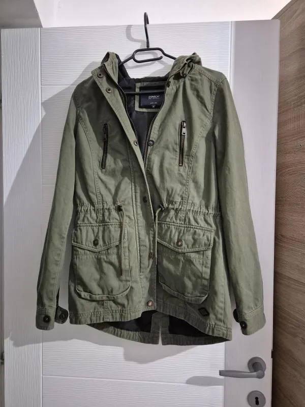 Geacă parka Only EU 38 | Khaki, Cu glugă - Image 6