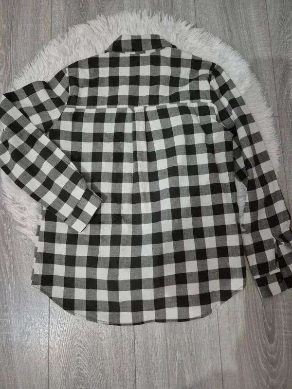 Cămașă Zara EU 36 | Alb, Normal, Mânecă lungă, Carouri - Image 4