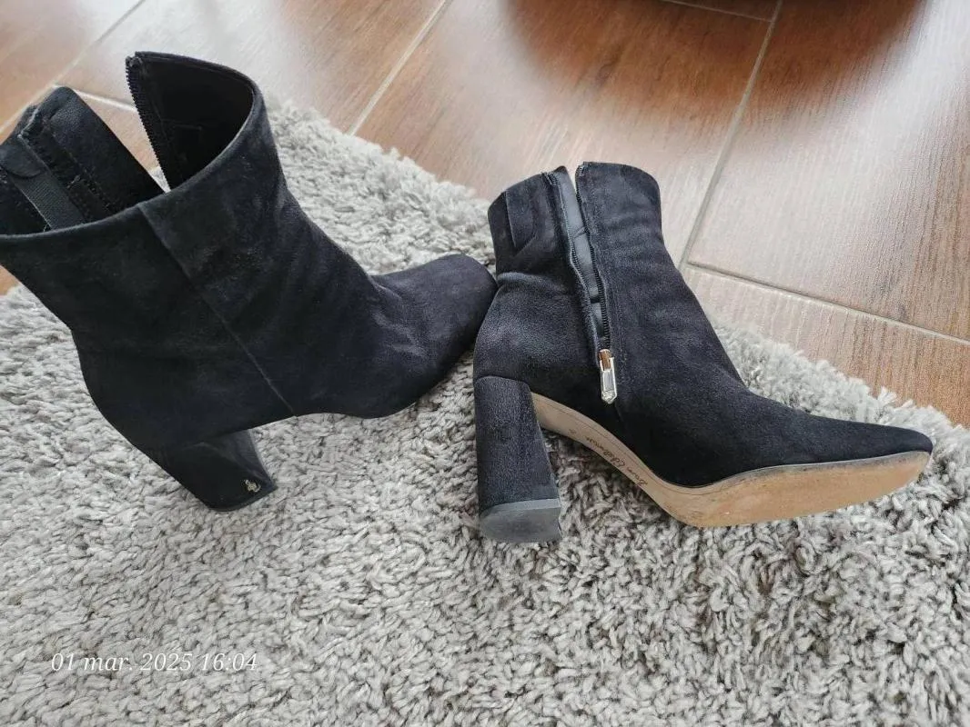Ghete Kate Gray EU 38 | Negru, Piele întoarsă Suede - Image 2