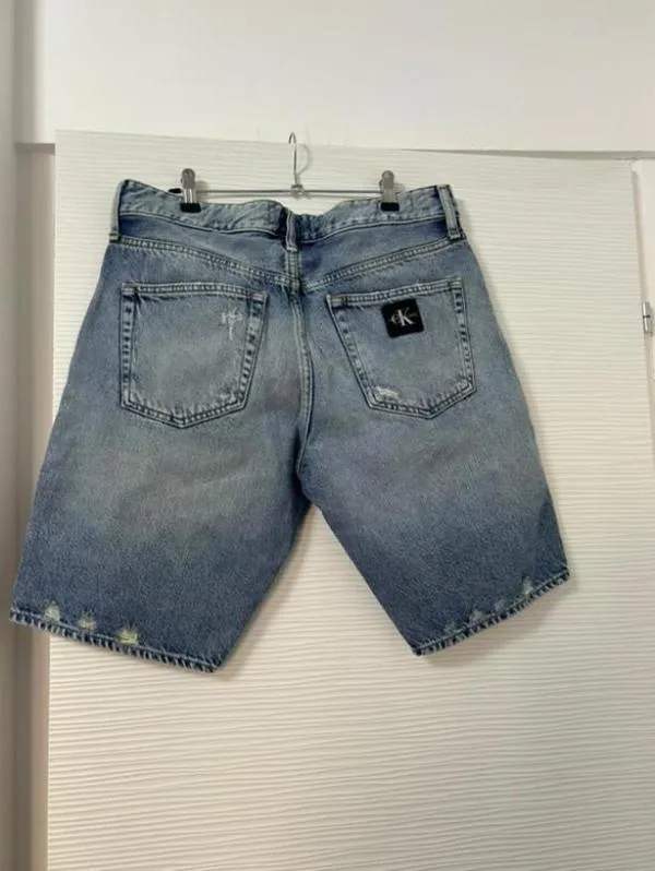 Blugi Calvin Klein M | Albastru, Talie medie, Slim fit, Rupți Cu tăieturi, Bumbac - Image 7