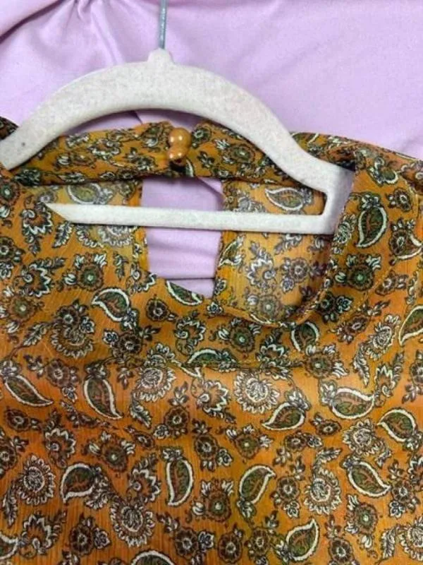 Cămașă CONBIPEL L | Caramel, Normal, Mânecă lungă, Floral & Tropical, Poliester - Image 5