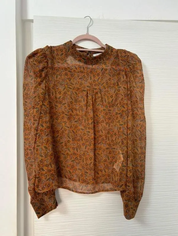 Cămașă CONBIPEL L | Caramel, Normal, Mânecă lungă, Floral & Tropical, Poliester - Image 2