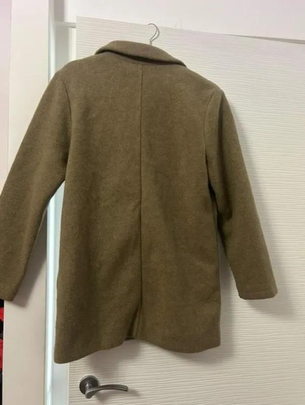 Palton scurt Zara XS | Caramel, Fără glugă, Poliester - Image 3