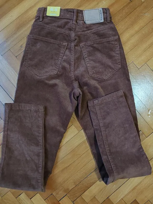 Pantaloni Pull&Bear EU 32 | Maro, Lungi, Talie medie, Skinny fit - Image 3