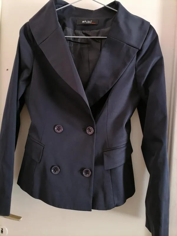 Costum cu sacou și pantaloni MALIBU S | Bleumarin, Poliester - Image 2