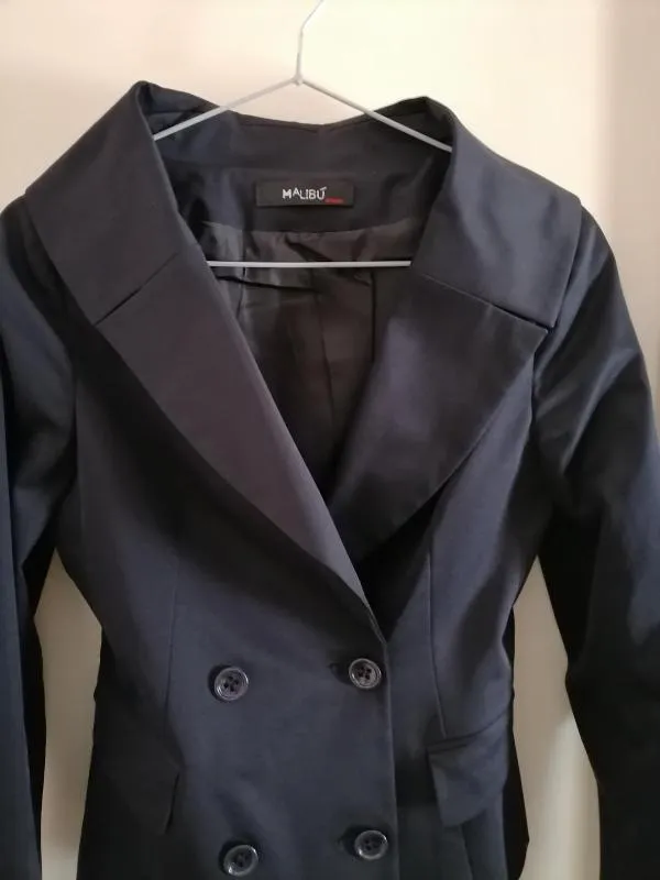 Costum cu sacou și pantaloni MALIBU S | Bleumarin, Poliester - Image 4