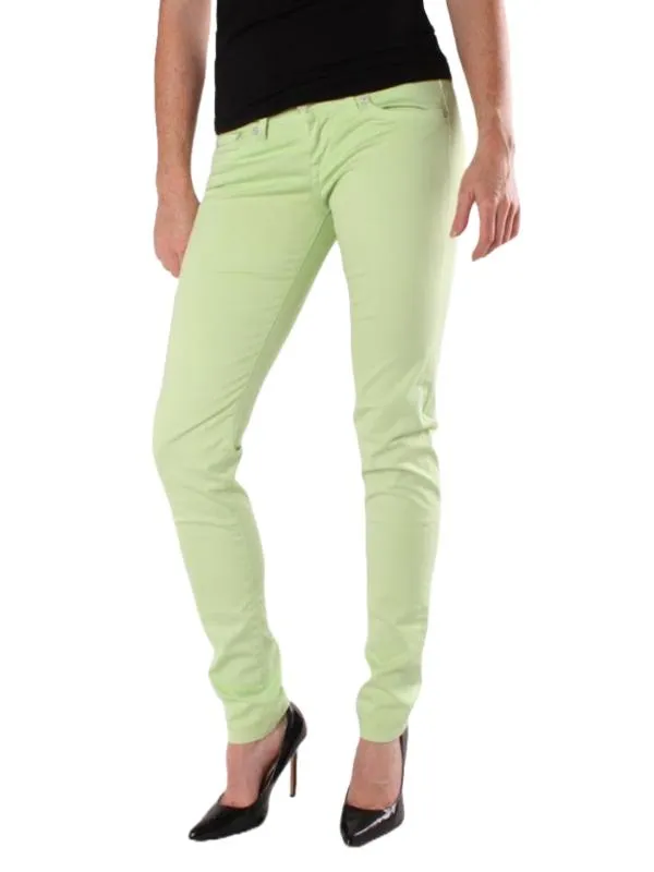Blugi Pepe Jeans EU 40 | Verde lime, Lungi, Talie joasă, Slim fit, Bumbac