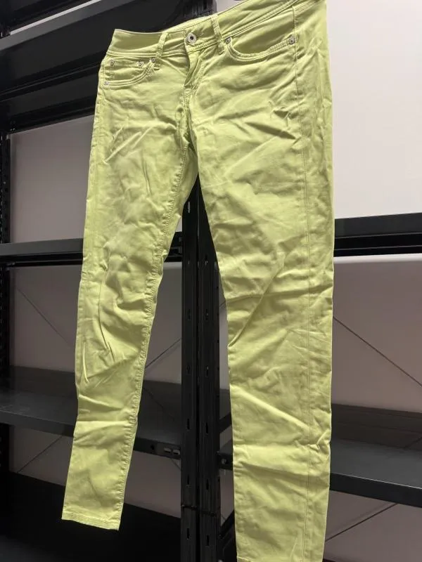 Blugi Pepe Jeans EU 40 | Verde lime, Lungi, Talie joasă, Slim fit, Bumbac - Image 2