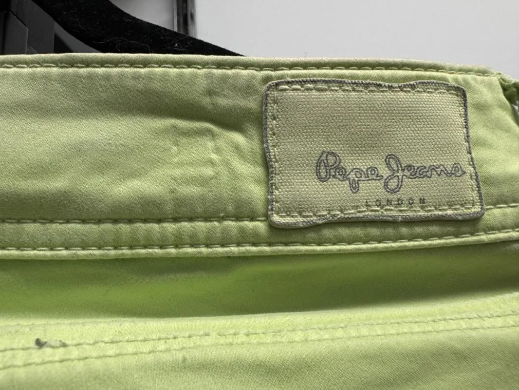 Blugi Pepe Jeans EU 40 | Verde lime, Lungi, Talie joasă, Slim fit, Bumbac - Image 6