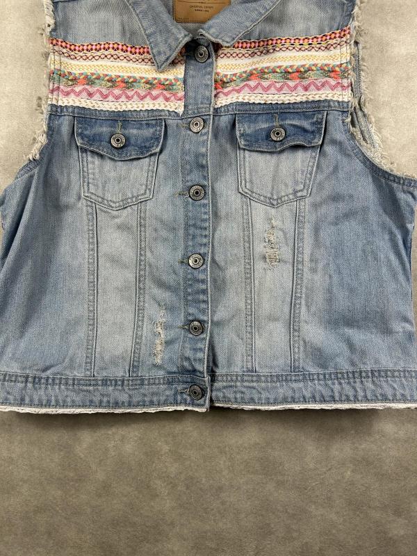 Vestă Fb Sister EU 42 | Bleu, Fără glugă, Oriental & Paisley, Denim - Image 6