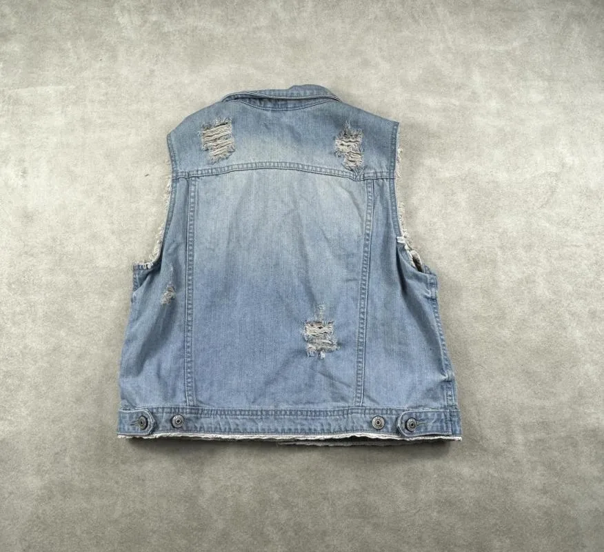 Vestă Fb Sister EU 42 | Bleu, Fără glugă, Oriental & Paisley, Denim - Image 8