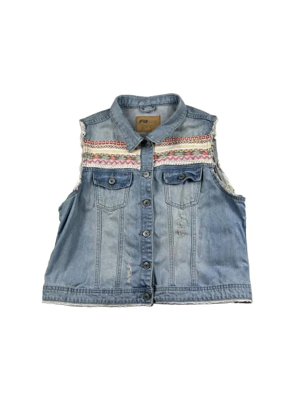 Vestă Fb Sister EU 42 | Bleu, Fără glugă, Oriental & Paisley, Denim