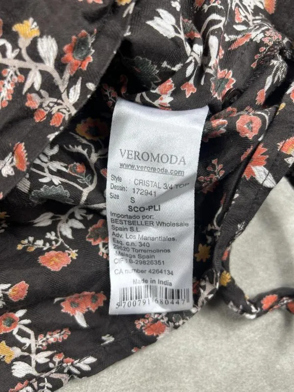 Bluză Vero Moda S | Caramel, Normal, Mânecă lungă, Floral & Tropical - Image 6