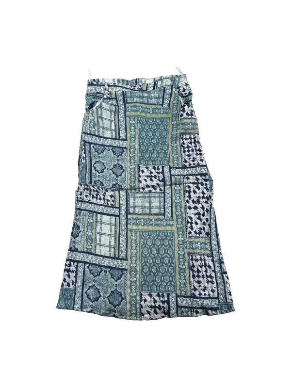 Fustă dreaptă Inedit EU 42 | Turcoaz, Maxi, Dreaptă (Straight) fit, Abstract & Color Block