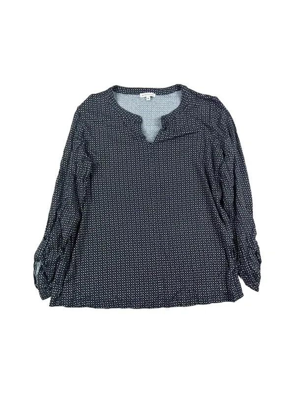 Cămașă Tom Tailor M | Negru, Normal, Mânecă lungă