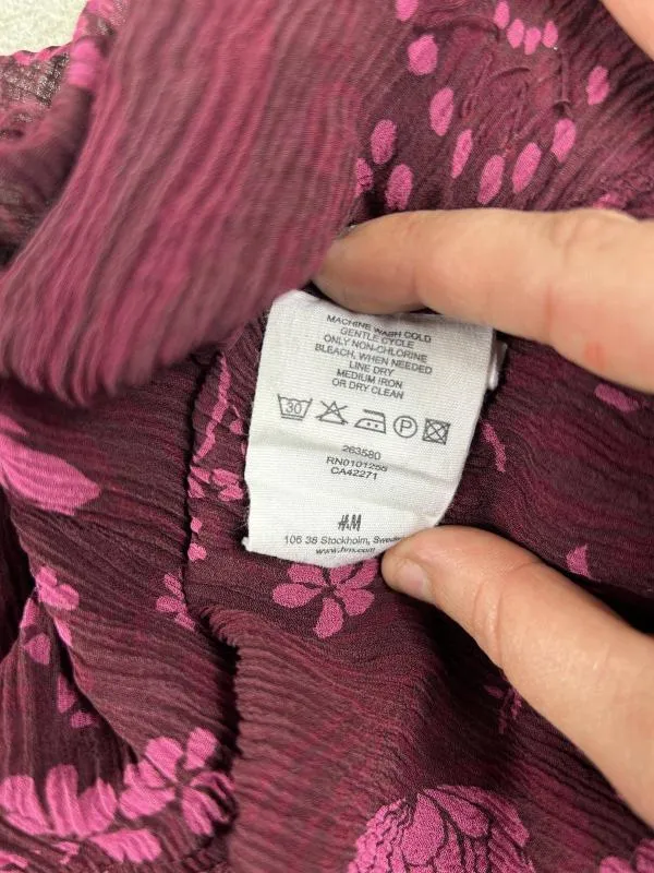 Top cu peplum H&M EU 34 | Indigo, Normal, Fără mâneci, Volane - Image 7