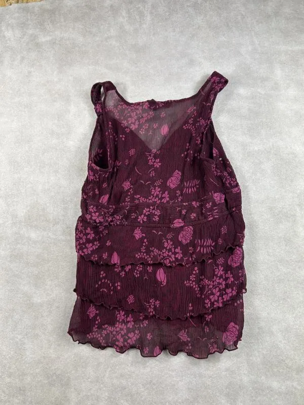 Top cu peplum H&M EU 34 | Indigo, Normal, Fără mâneci, Volane - Image 3