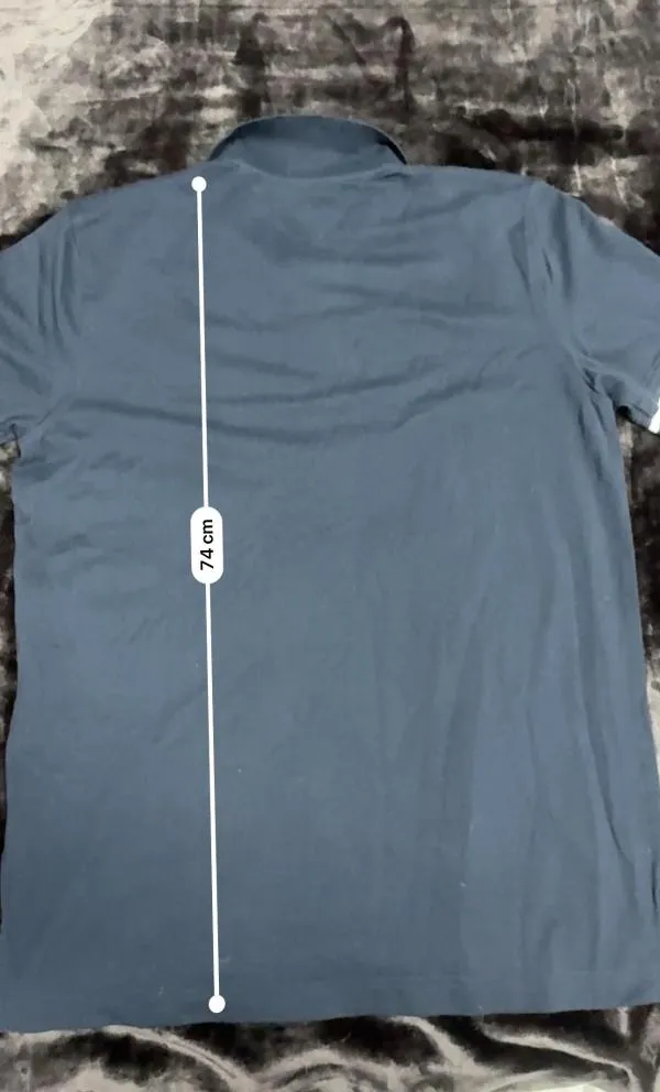 Tricou polo Tommy Hilfiger L | Bleumarin, Logo, Bumbac - Image 6