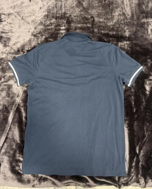 Tricou polo Tommy Hilfiger L | Bleumarin, Logo, Bumbac - Image 4