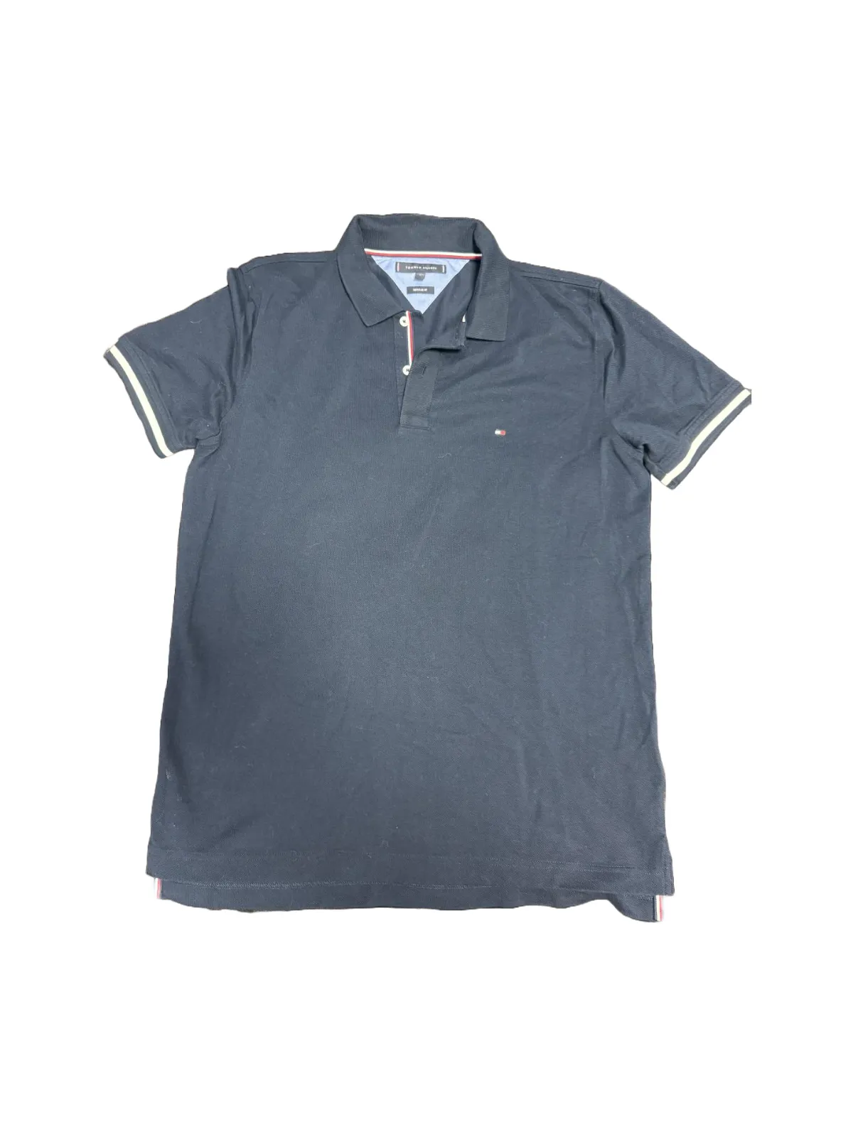 Tricou polo Tommy Hilfiger L | Bleumarin, Logo, Bumbac