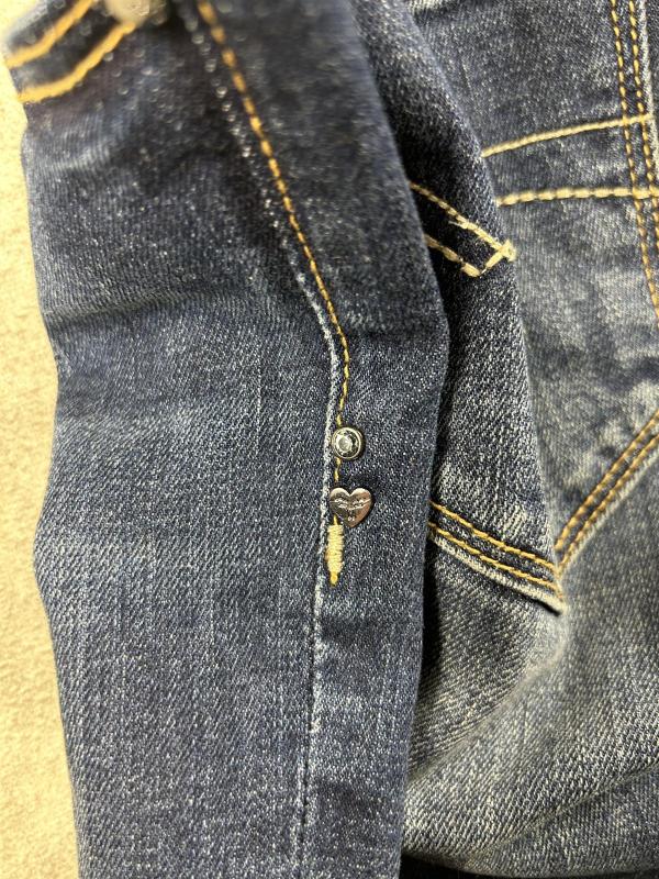 Blugi Fracomina EU 42 | Albastru, Lungi, Talie medie, Skinny fit, Paiete - Image 4