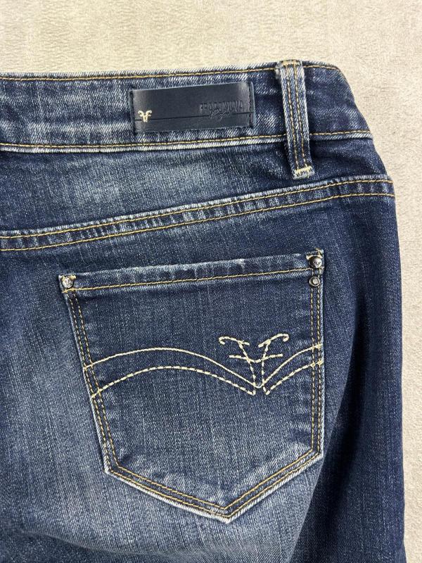 Blugi Fracomina EU 42 | Albastru, Lungi, Talie medie, Skinny fit, Paiete - Image 6