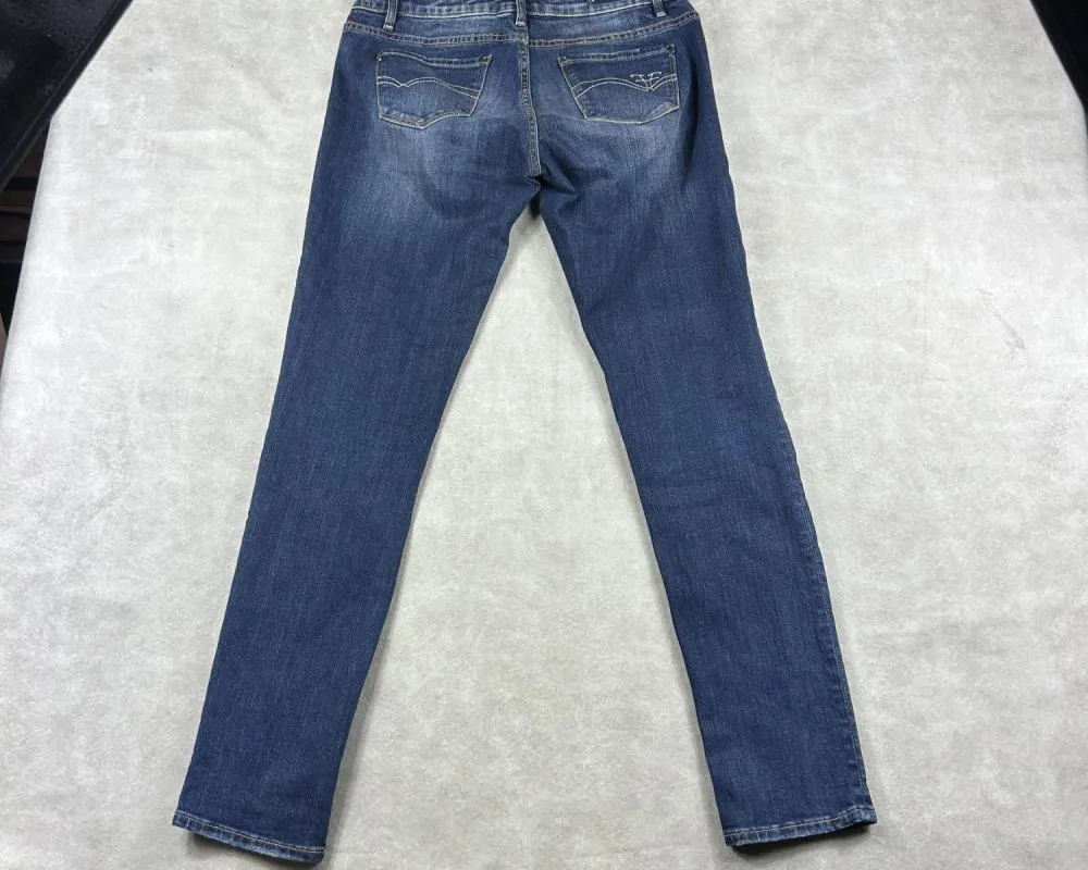 Blugi Fracomina EU 42 | Albastru, Lungi, Talie medie, Skinny fit, Paiete - Image 7