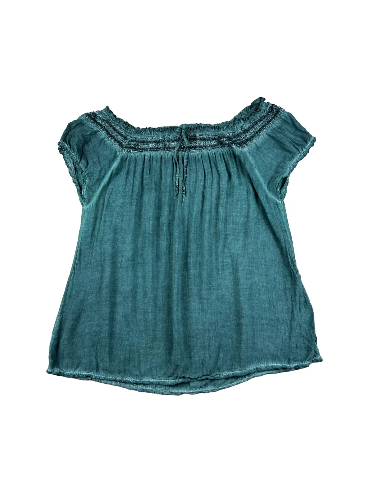 Top cu peplum EU 40 | Verde, Normal, Mânecă scurtă